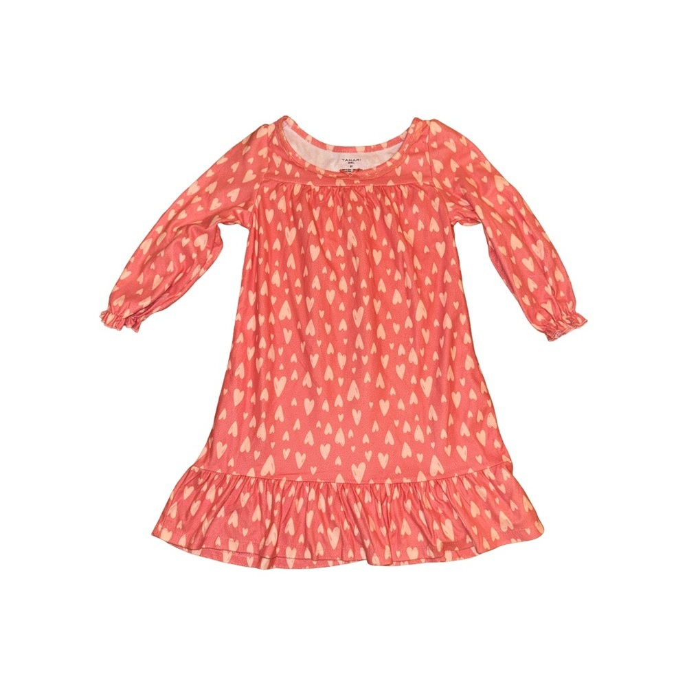 Tahari Pink Hearts Nightgown for Kids, Size 3T